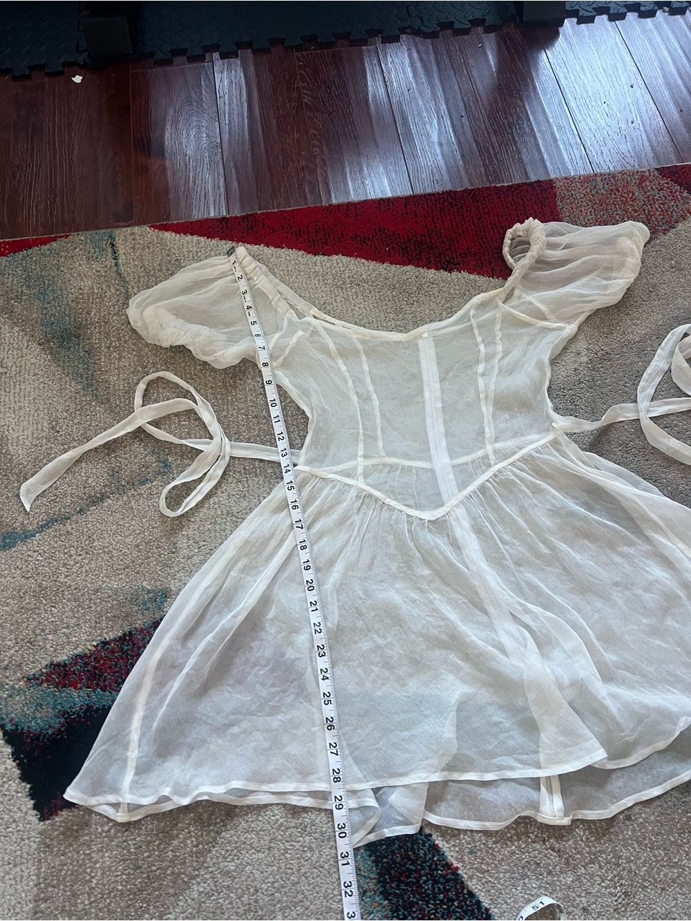 VGUC Fashion Brand Company Sheer Virgin Dress in Cream Size Small - Picture 5 of 5